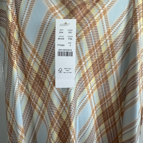 J. Crew culto-blend slip dress in pale sky tartan - Picture 6 of 7